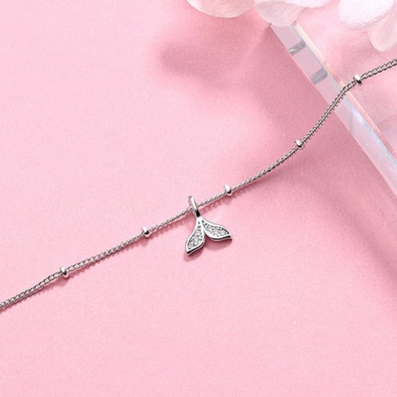 Beautiful Crafted 925 Sterling Silver Shiny Zircon Mermaid Bracelet - Picture 5 of 8